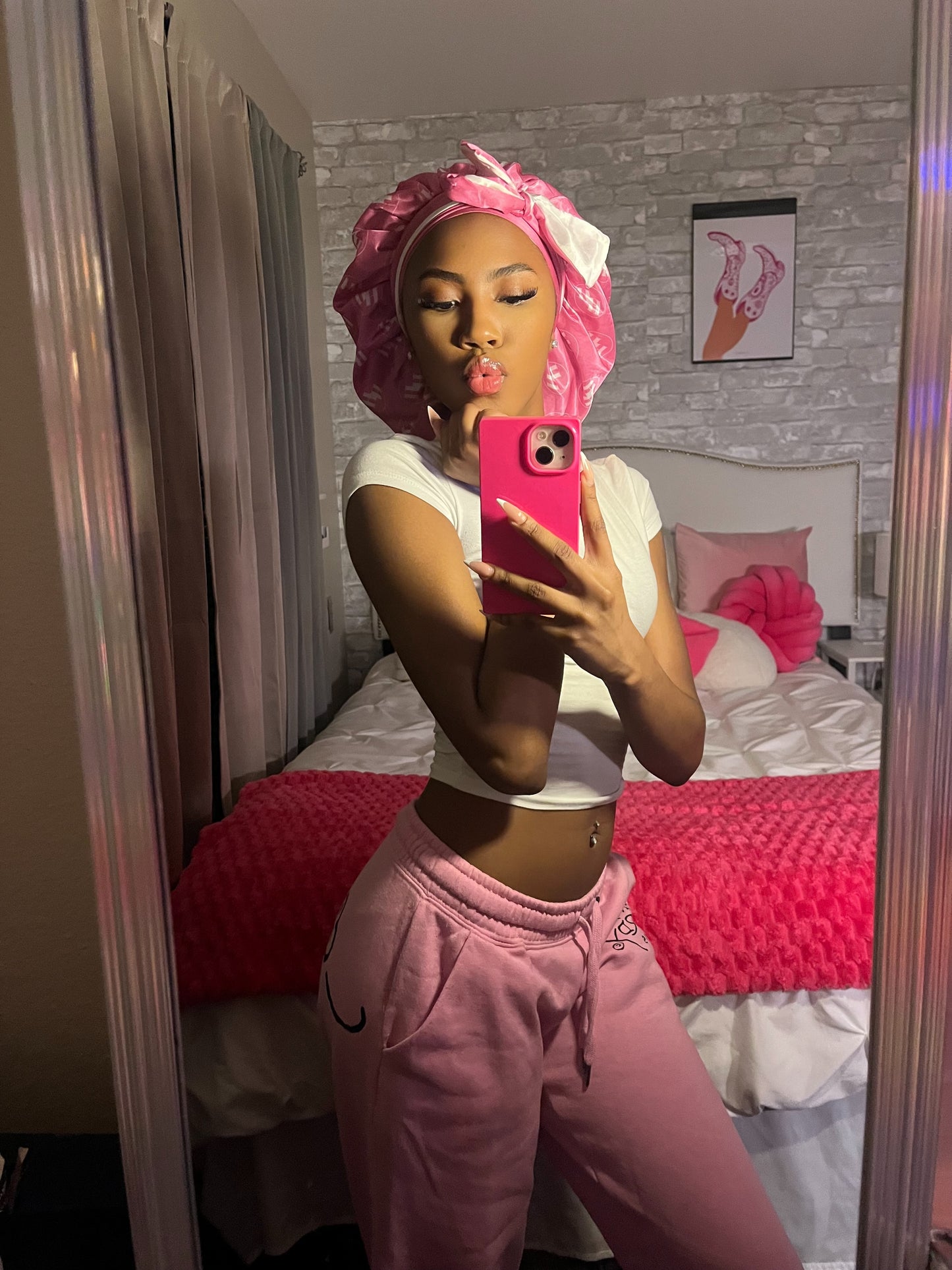 Rose Pink Bonnet